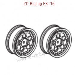 ZD Racing EX16 RC Touring Car Parts Aluminium Tire Rim Set 6629