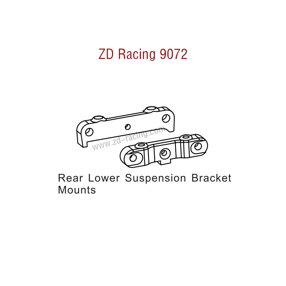 ZD Racing 9072 BX-8 Parts Rear Lower Suspension Bracket Mounts 8137 ZD Racing 9072 BX-8 Parts Rear Lower Suspension Bracket Mounts 8137