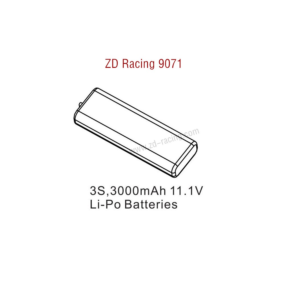 ZD Racing 9071 Parts 3S 3000mAh 11.1V Li-po Batteries 8192 ZD Racing 9071 Parts 3S 3000mAh 11.1V Li-po Batteries 8192
